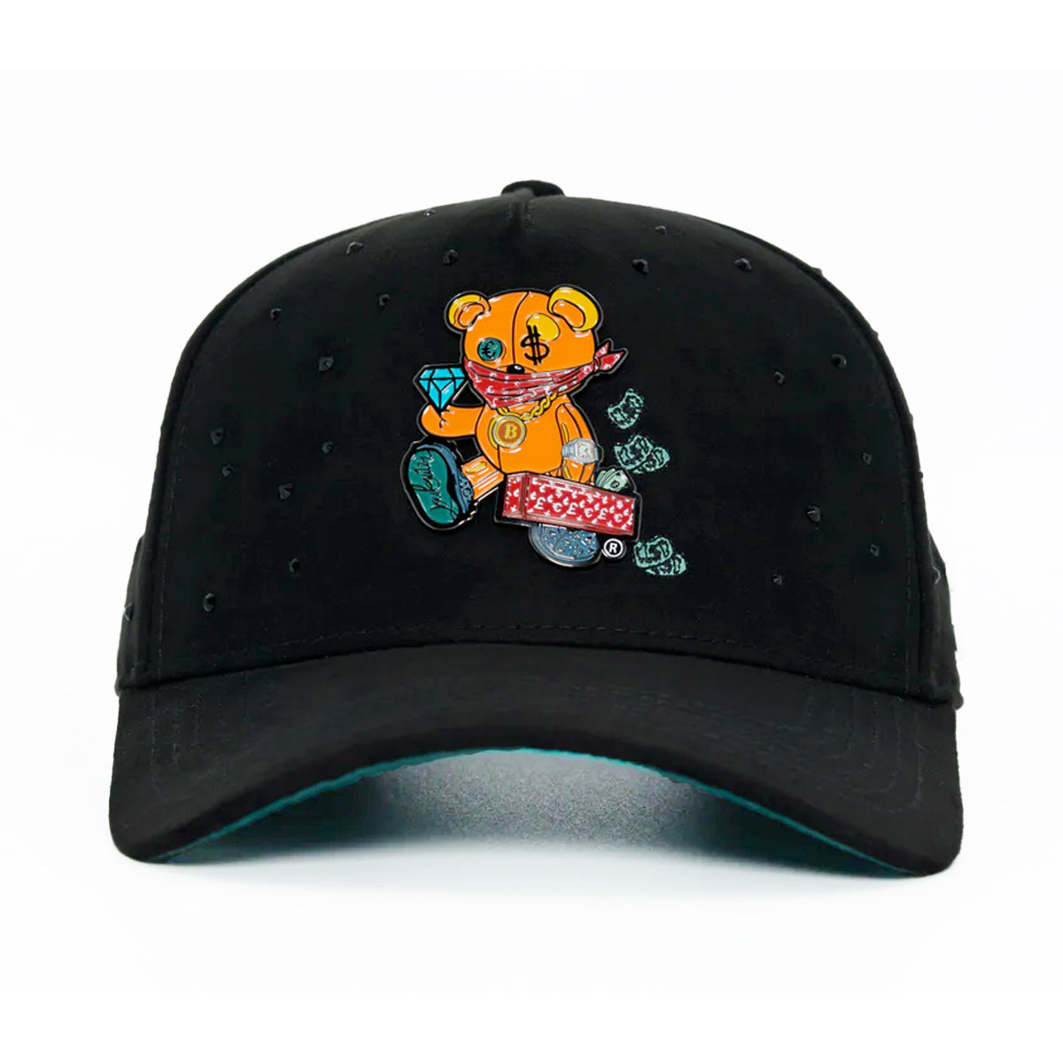 GORRA CASH ONLY TEDDY RINESTONES CURVA