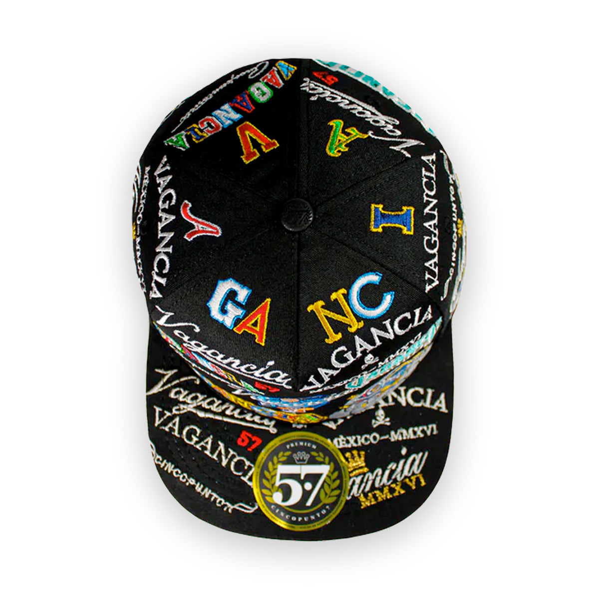 GORRA CINCOPUNTO7 ANIMALS FULL EMBROIDERY BLACK