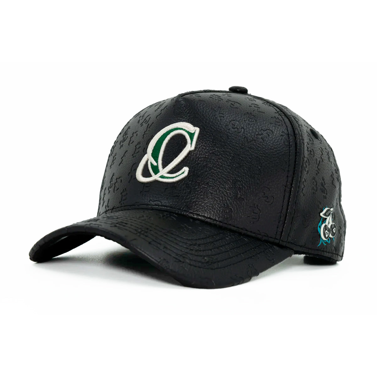 GORRA CASH ONLY BLACK LEATHER NEW LOGO