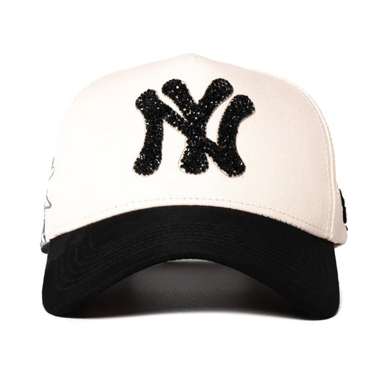 GORRA CASH ONLY NY BLING WHITE
