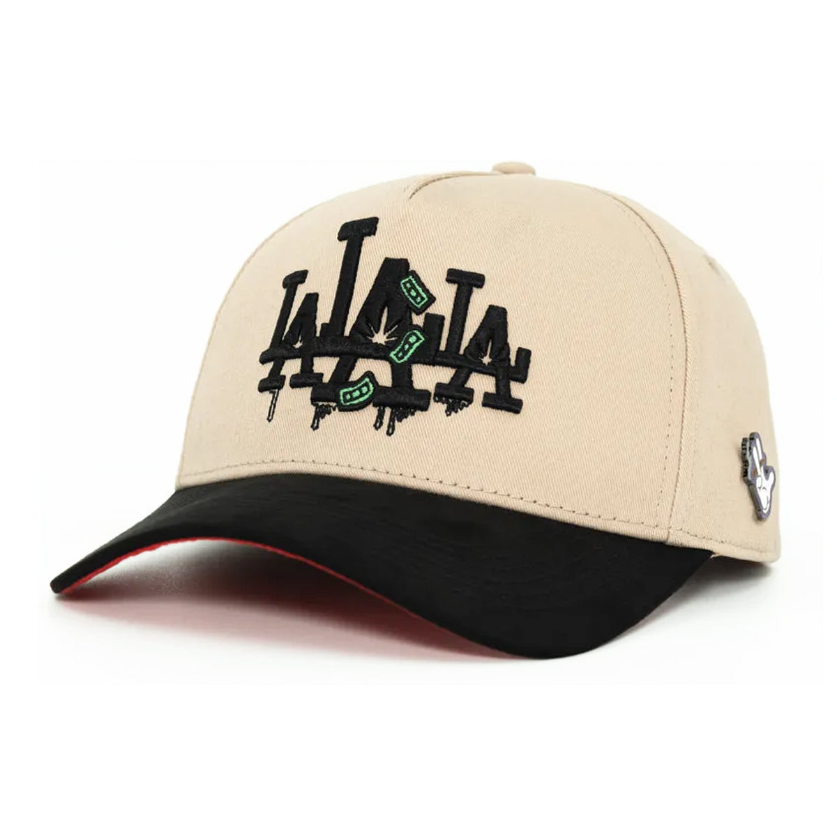 GORRA CASH ONLY LA CRYING IN DINERO BEIGE