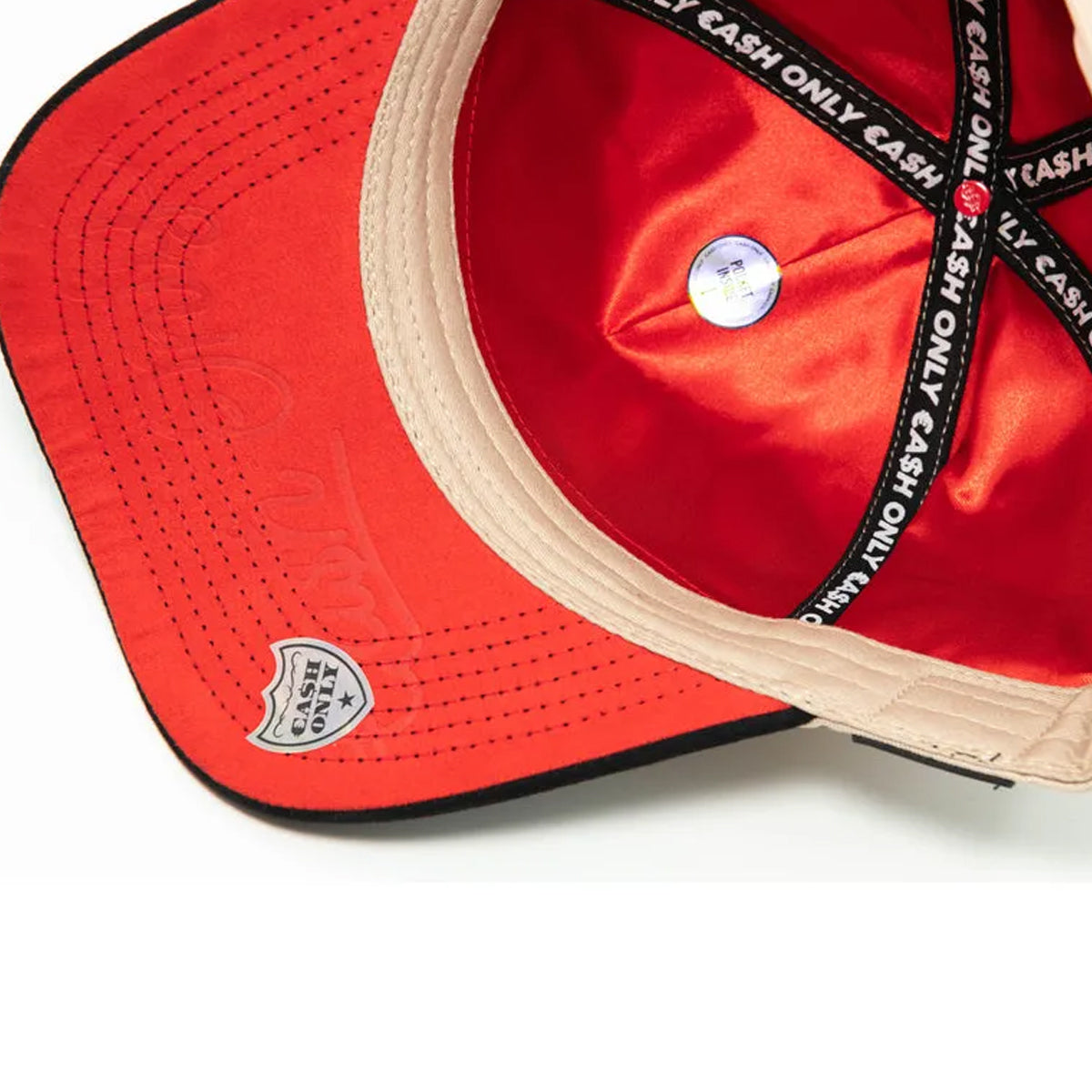 GORRA CASH ONLY LA CRYING IN DINERO BEIGE