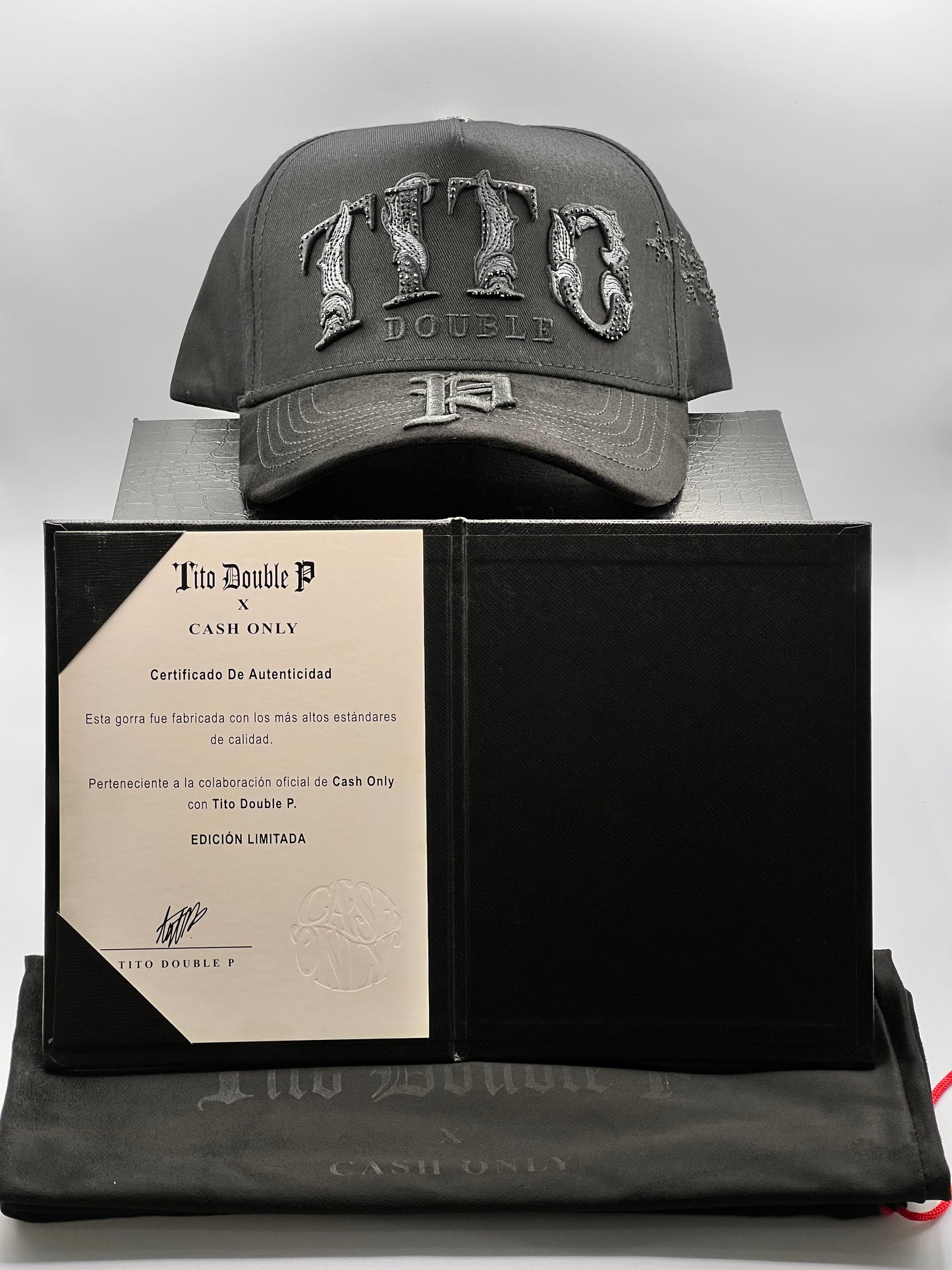 GORRA CASH ONLY TITO DOUBLE P CRYSTALS / FULL SET ORIGINAL TPP STARS