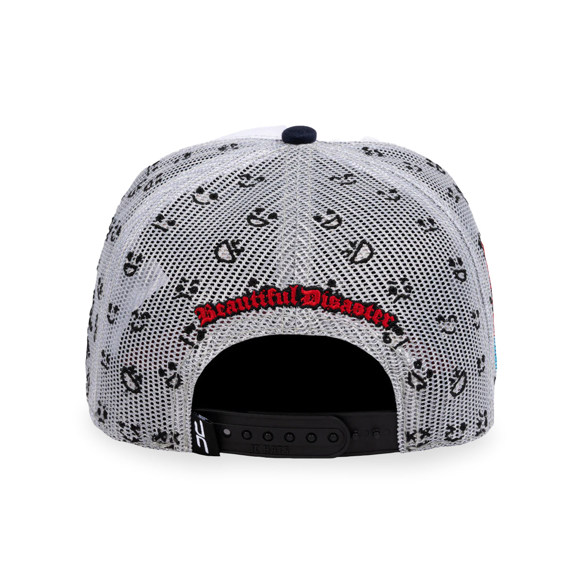 GORRA JC HATS BEAUTIFUL DISASTER WHITE NAVY