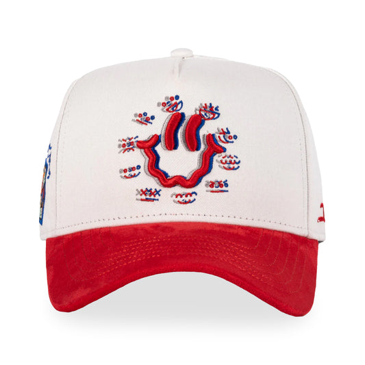 GORRA JC HATS HAPPY FACE BEIGE RED