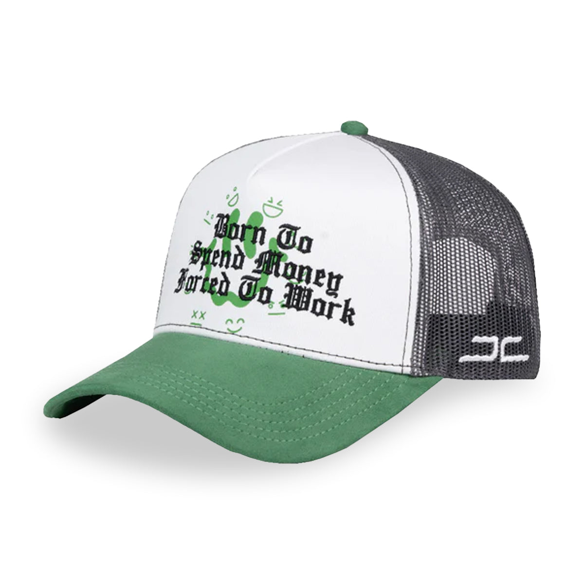 GORRA JC HATS SPEND MONEY WHITE GREEN