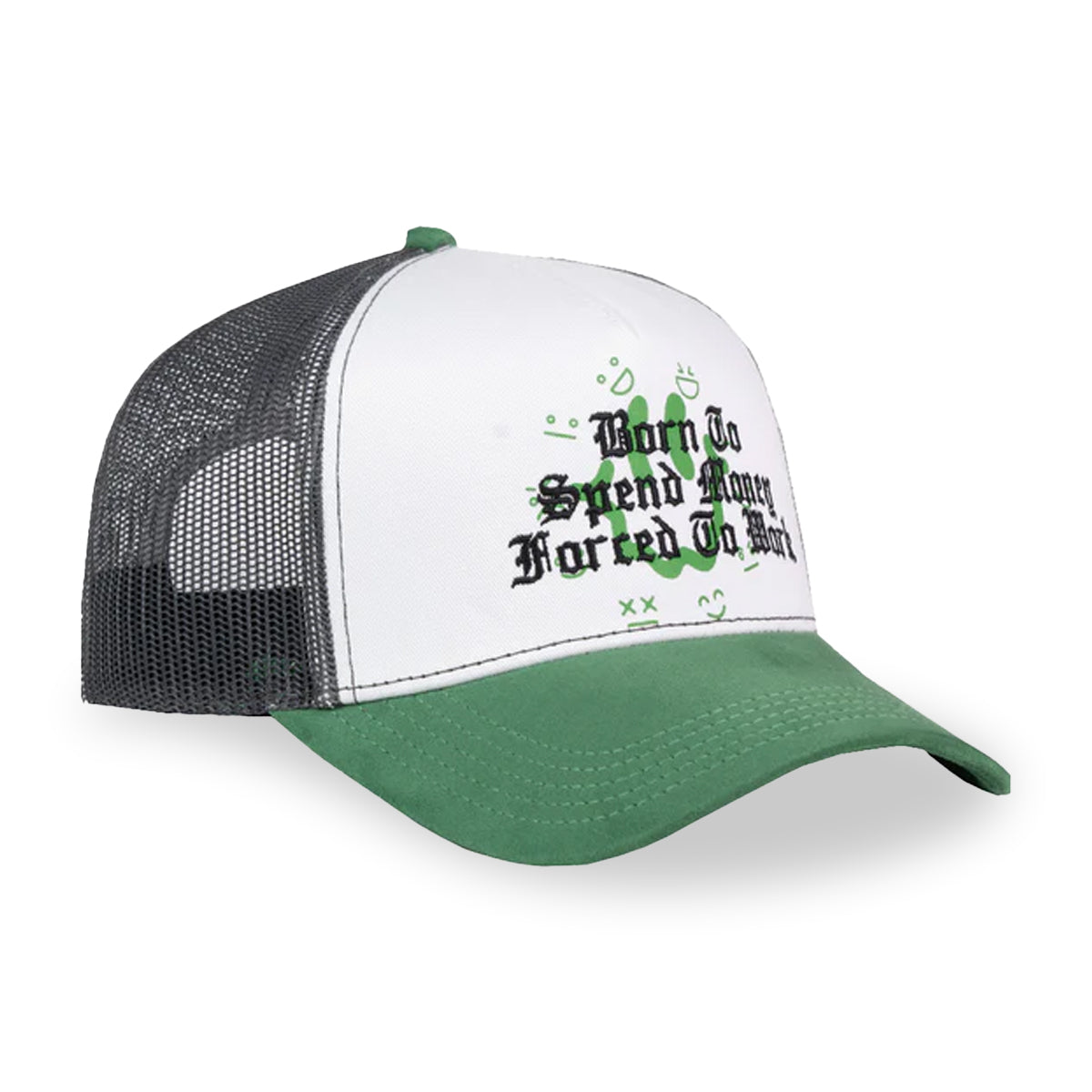 GORRA JC HATS SPEND MONEY WHITE GREEN