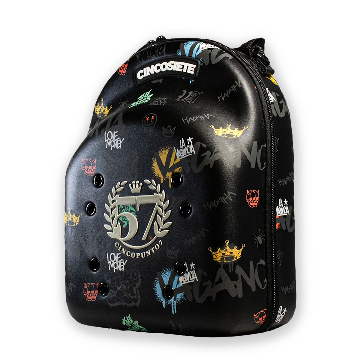 CARRIER PORTAGORRA CINCOPUNTO7 BLACK FULL PRINT 6 PACK