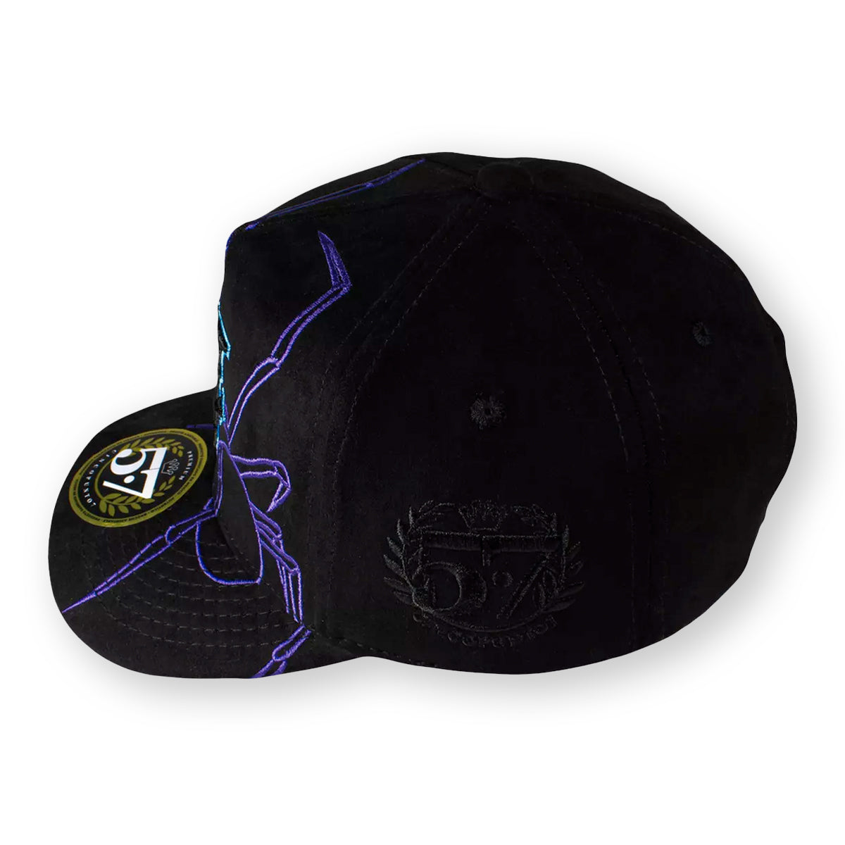 GORRA CINCOPUNTO7 VA SPIDER BLACK & PURPLE SNAPBACK