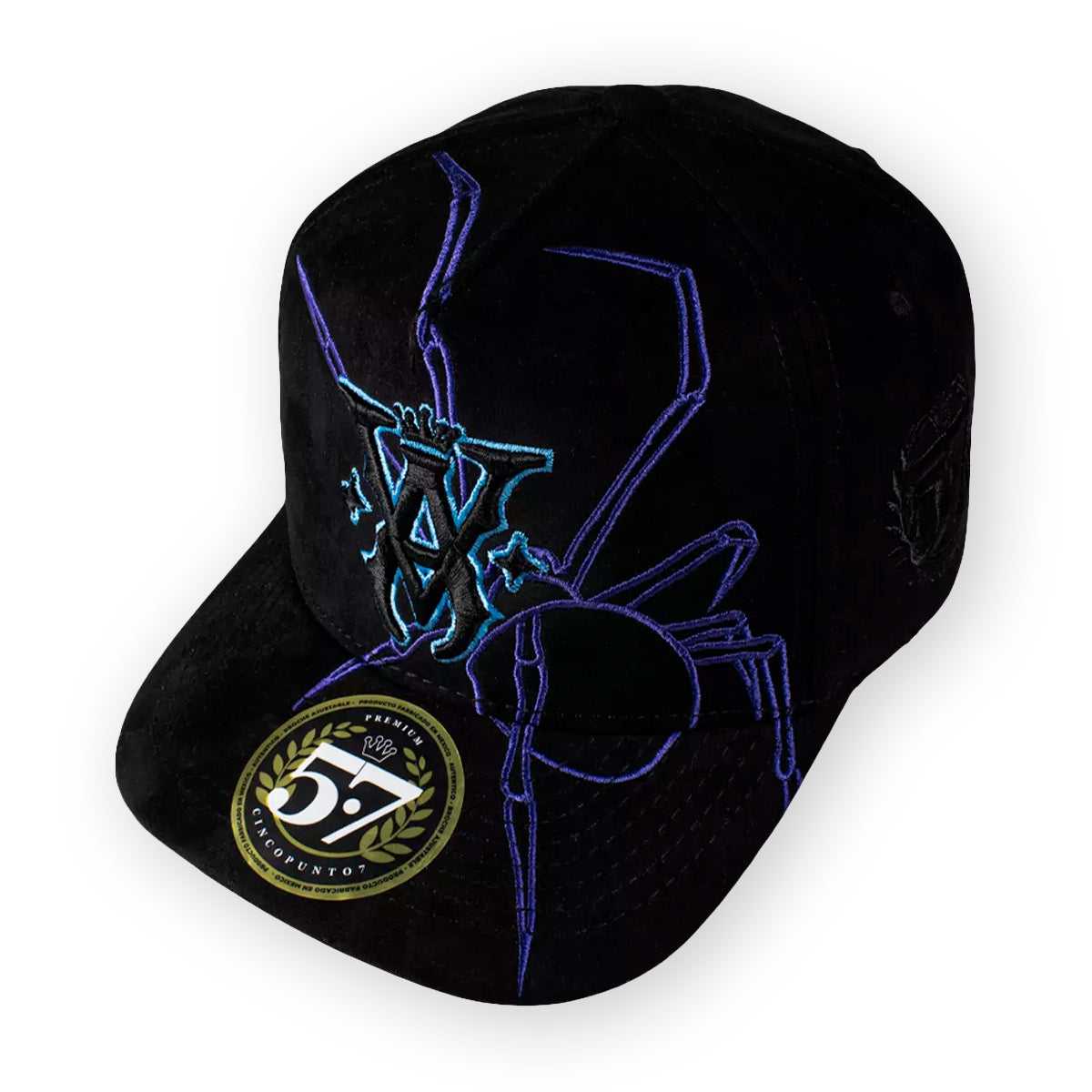 GORRA CINCOPUNTO7 VA SPIDER BLACK & PURPLE SNAPBACK