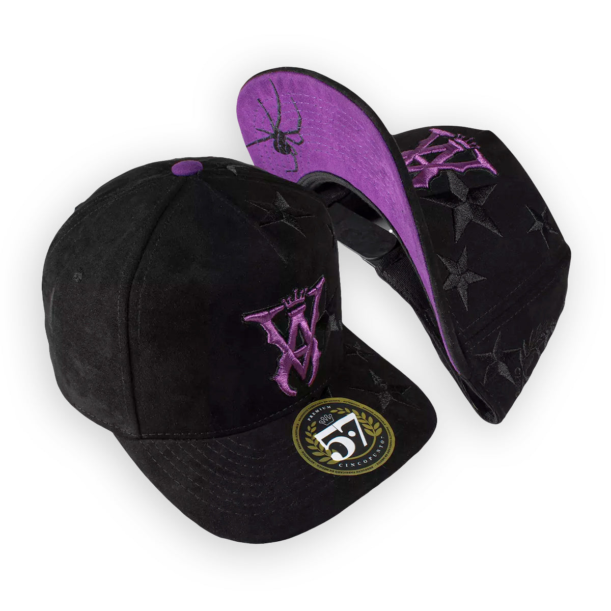 GORRA CINCOPUNTO7 VA STARS BLACK & PURPLE SNAPBACK