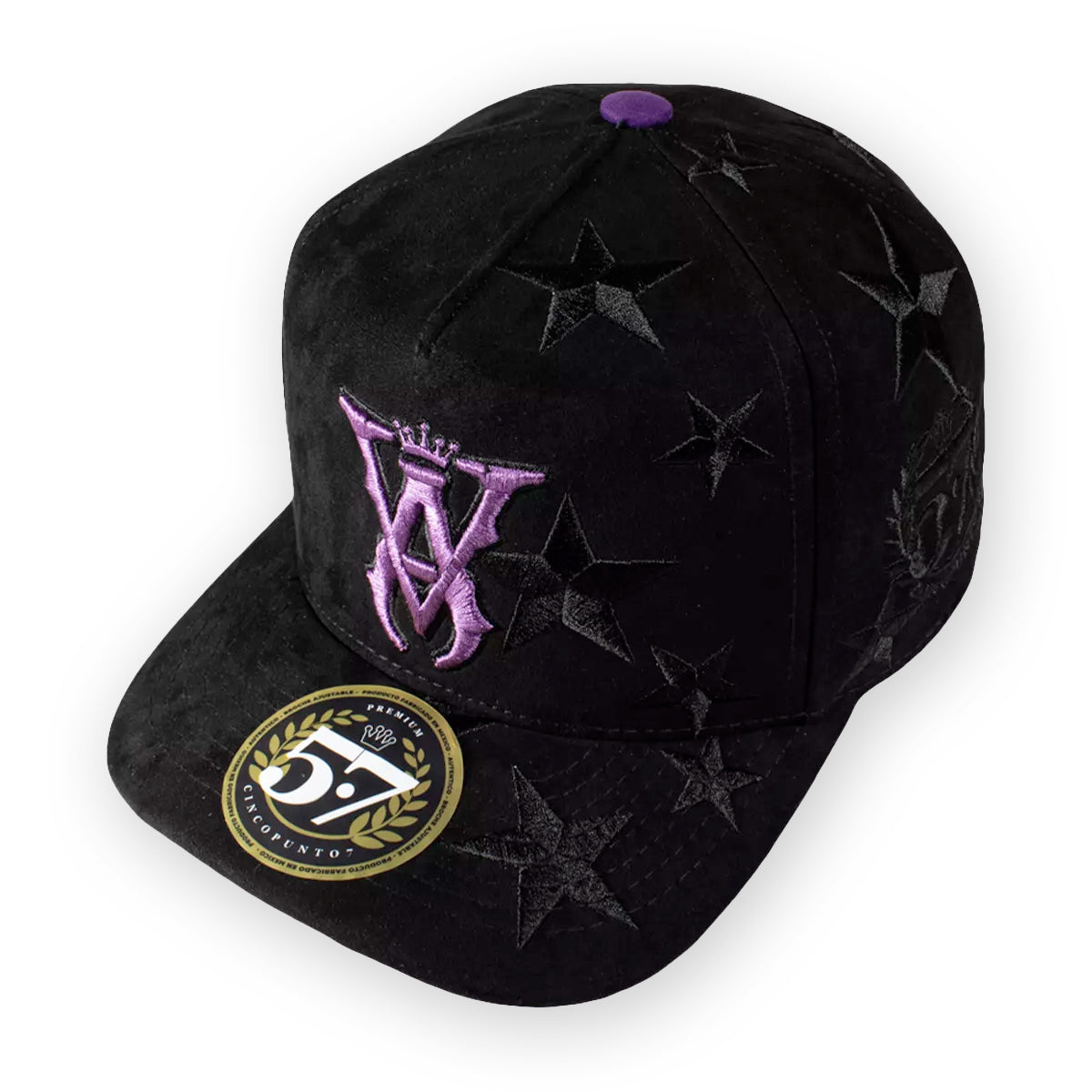 GORRA CINCOPUNTO7 VA STARS BLACK & PURPLE SNAPBACK