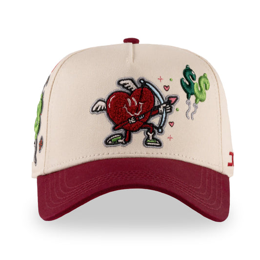 GORRA JC HATS MONEY LOVE BEIGE RED