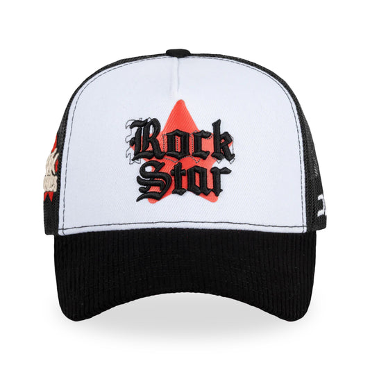 GORRA JC HATS ROCKSTAR BLACK & WHITE