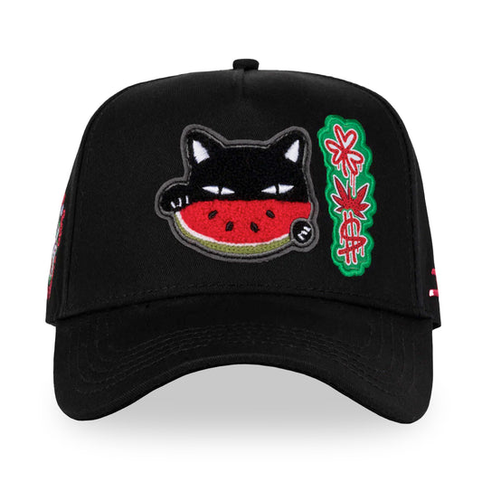 GORRA JC HATS WATERMELON CAT BLACK