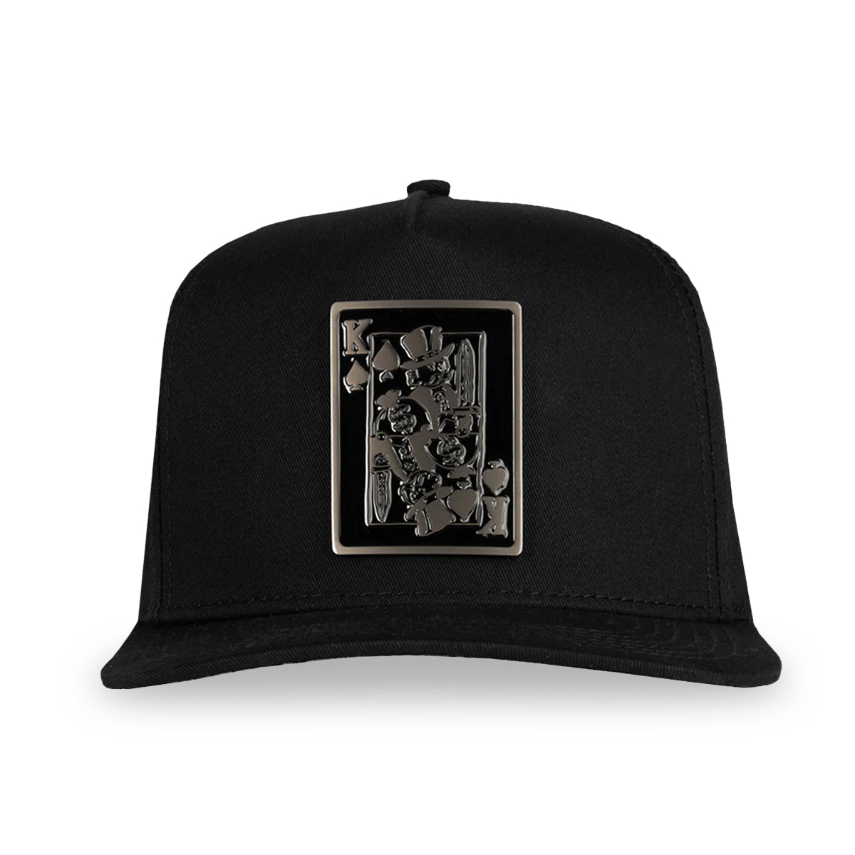 GORRA JC HATS BLACK ON BLACK KINGS CARD