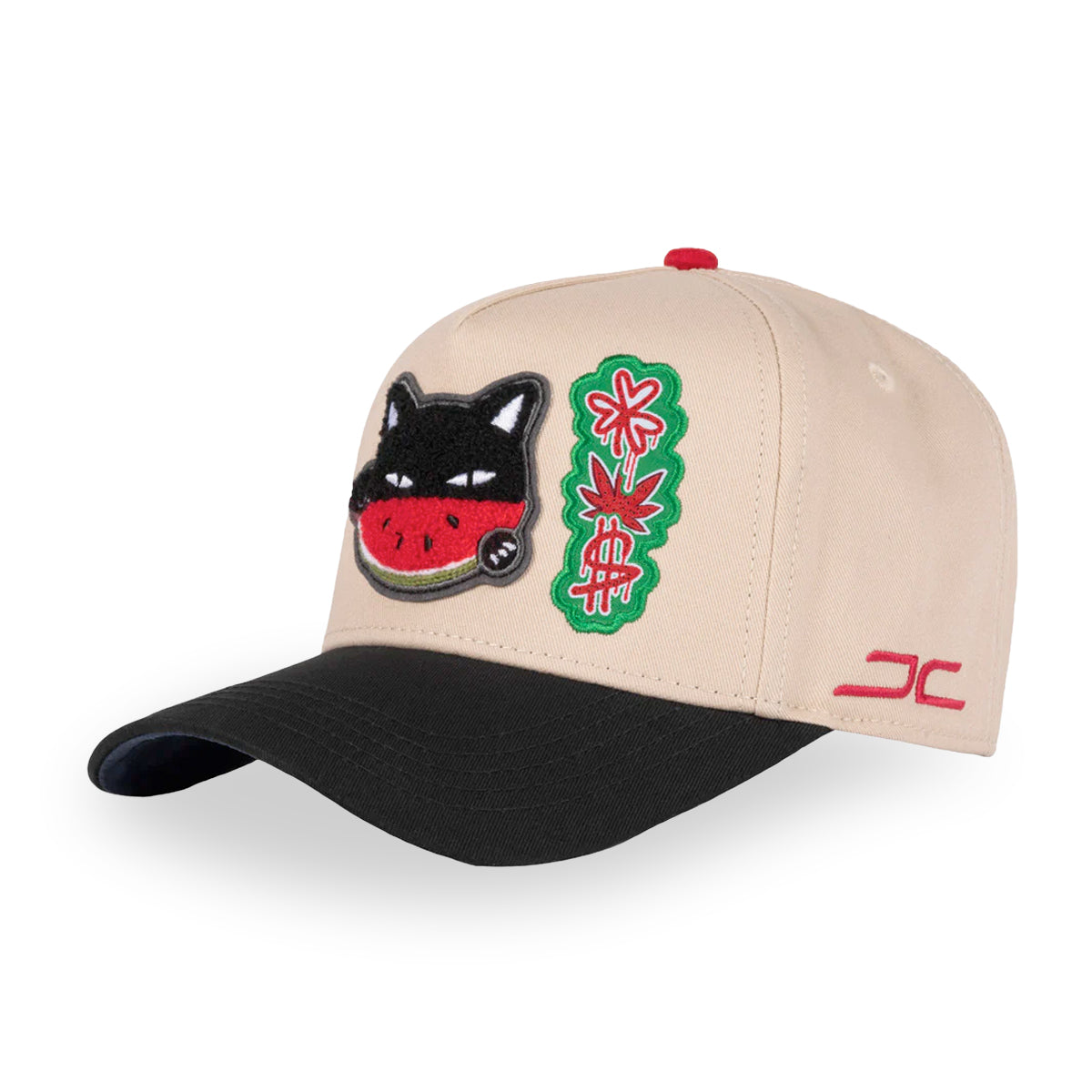 GORRA JC HATS WATERMELON CAT BEIGE BLACK