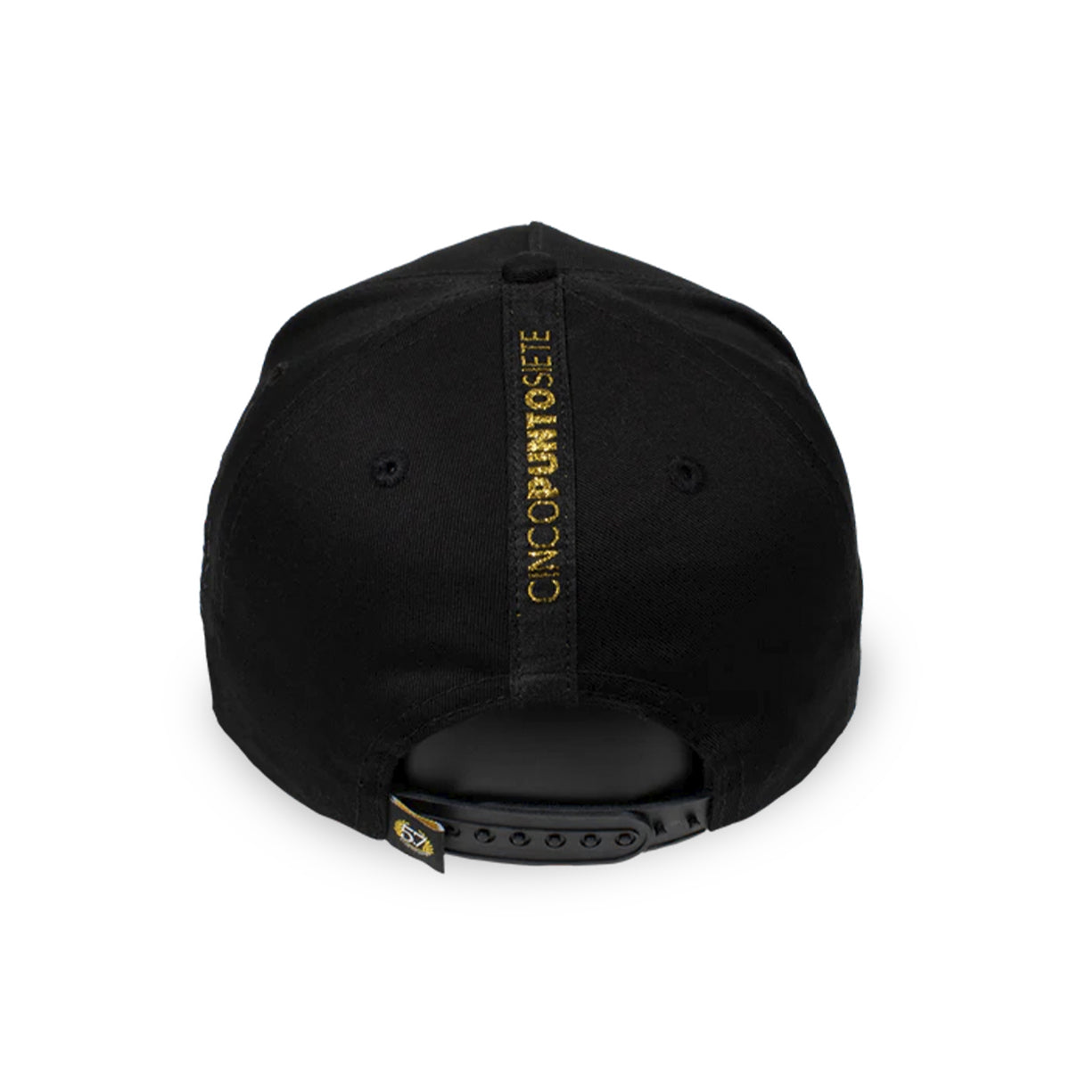 GORRA CINCOPUNTO7 GALLO BEISBOL GOLD EDITION BLACK CURVA