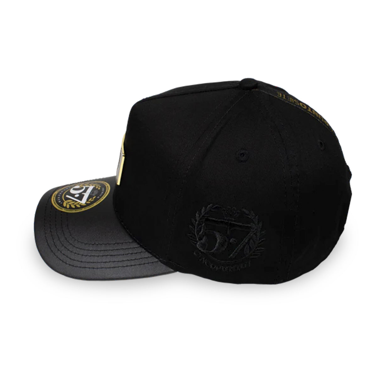 GORRA CINCOPUNTO7 GALLO BEISBOL GOLD EDITION BLACK CURVA