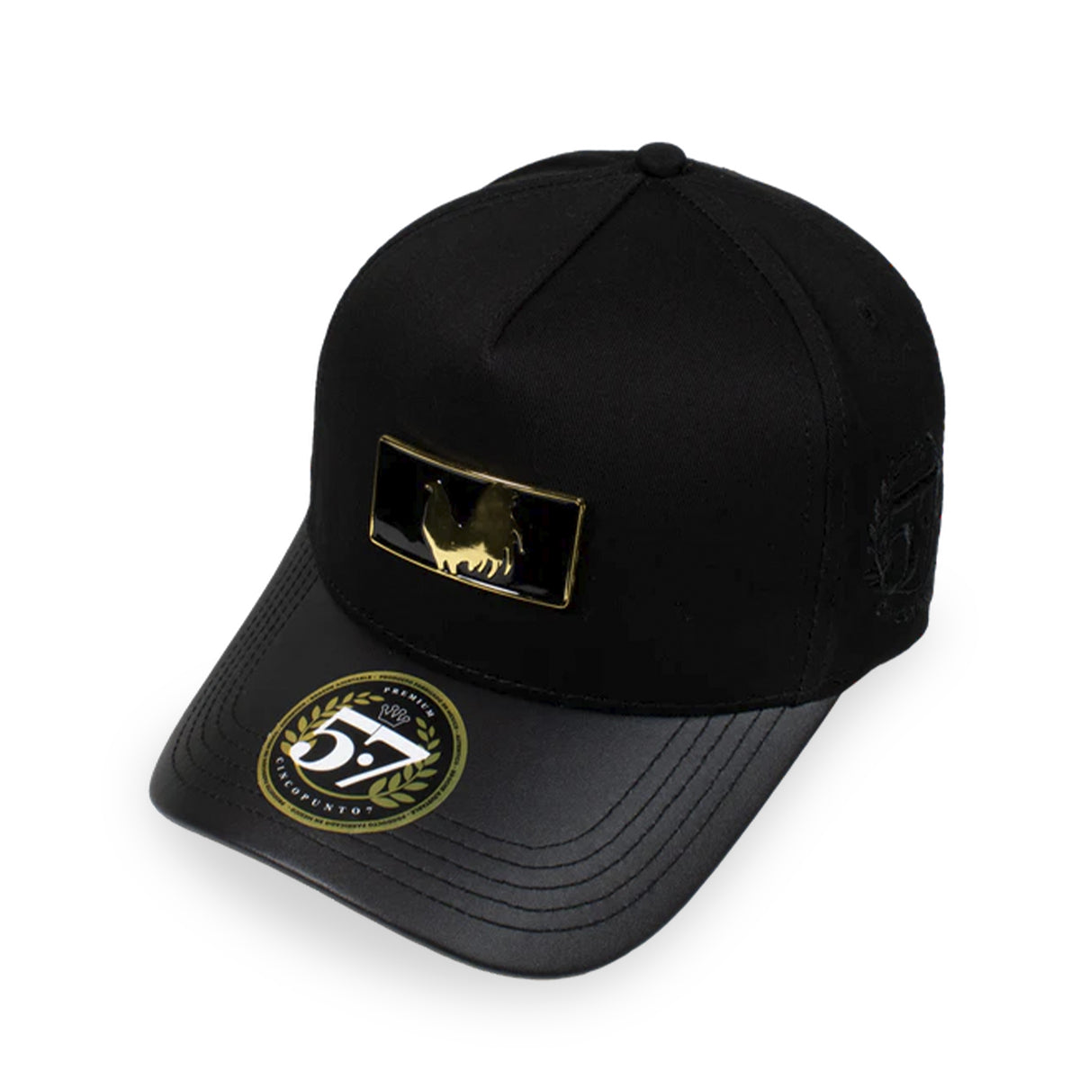 GORRA CINCOPUNTO7 GALLO BEISBOL GOLD EDITION BLACK CURVA