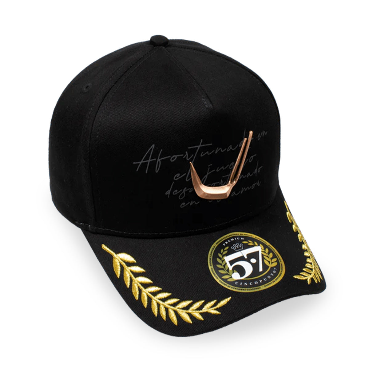 GORRA CINCOPUNTO7 NAVAJA DE GALLOS BLACK CURVA