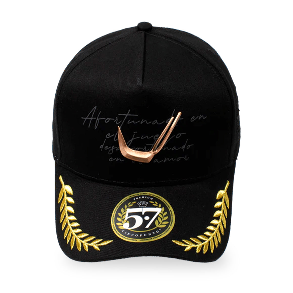 GORRA CINCOPUNTO7 NAVAJA DE GALLOS BLACK CURVA