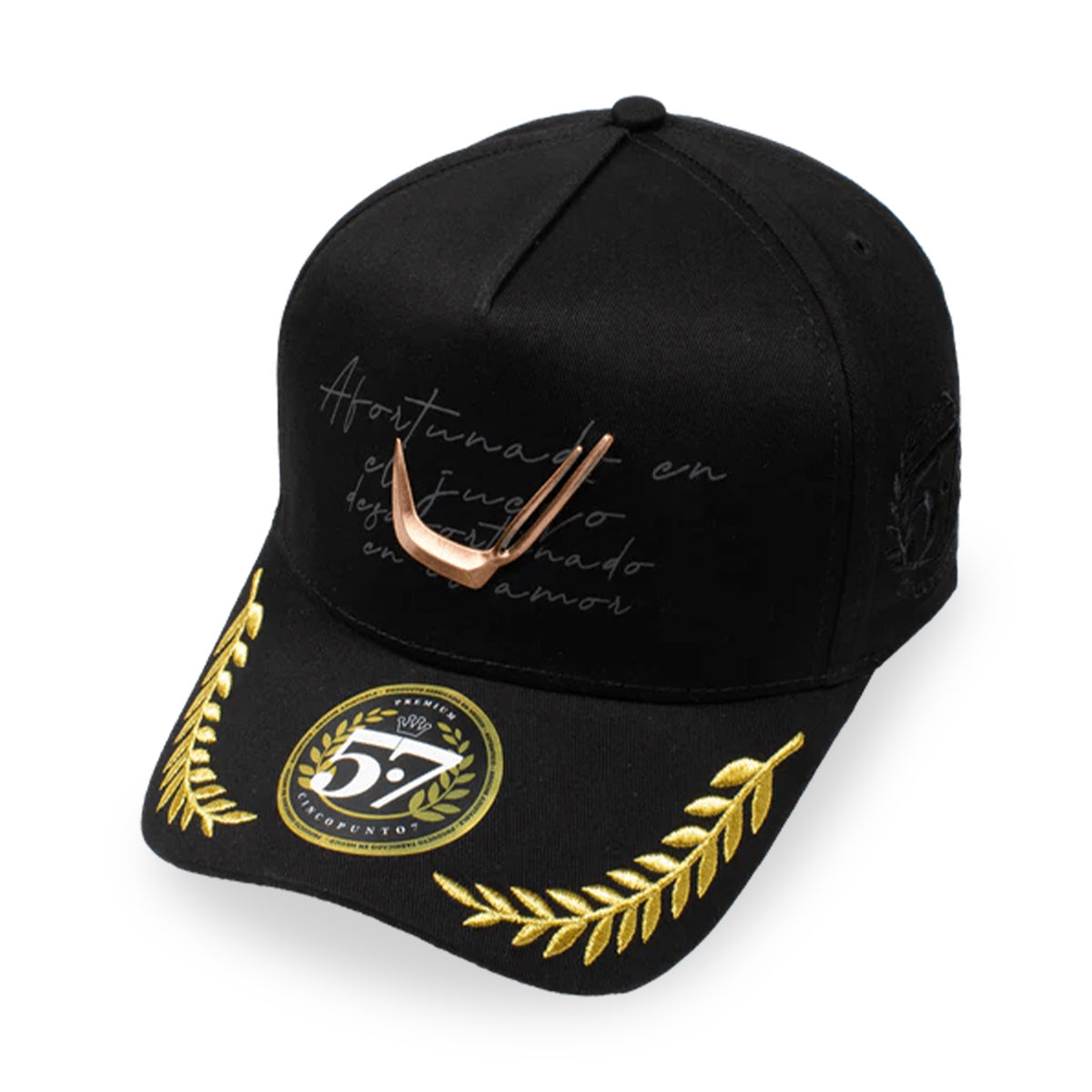 GORRA CINCOPUNTO7 NAVAJA DE GALLOS BLACK CURVA