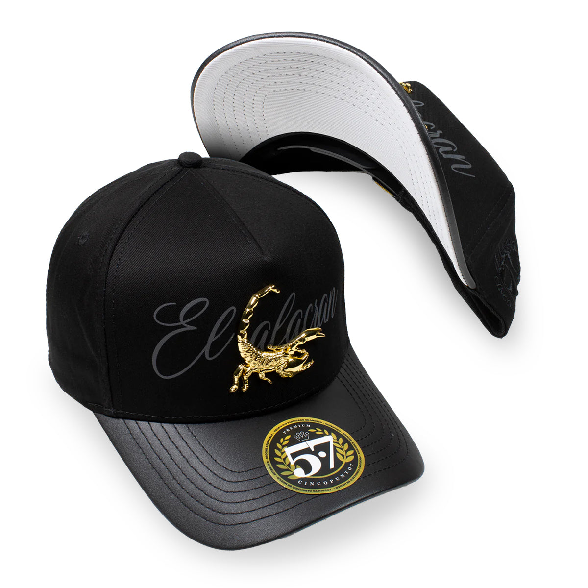 GORRA CINCOPUNTO7 EL ALACRAN BLACK CURVA