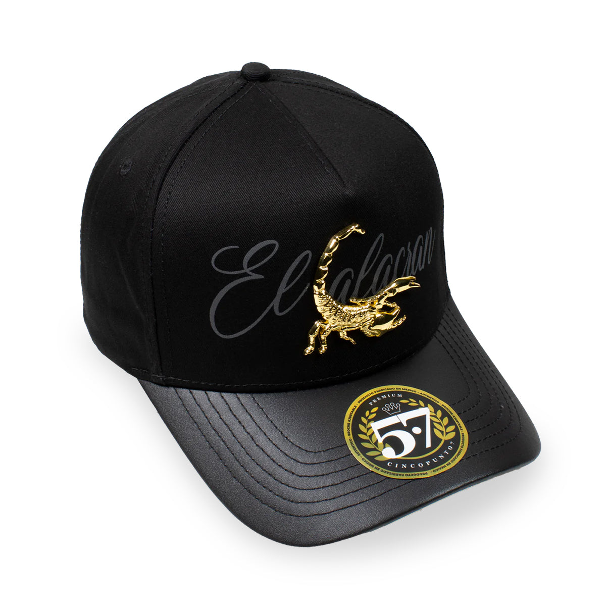 GORRA CINCOPUNTO7 EL ALACRAN BLACK CURVA