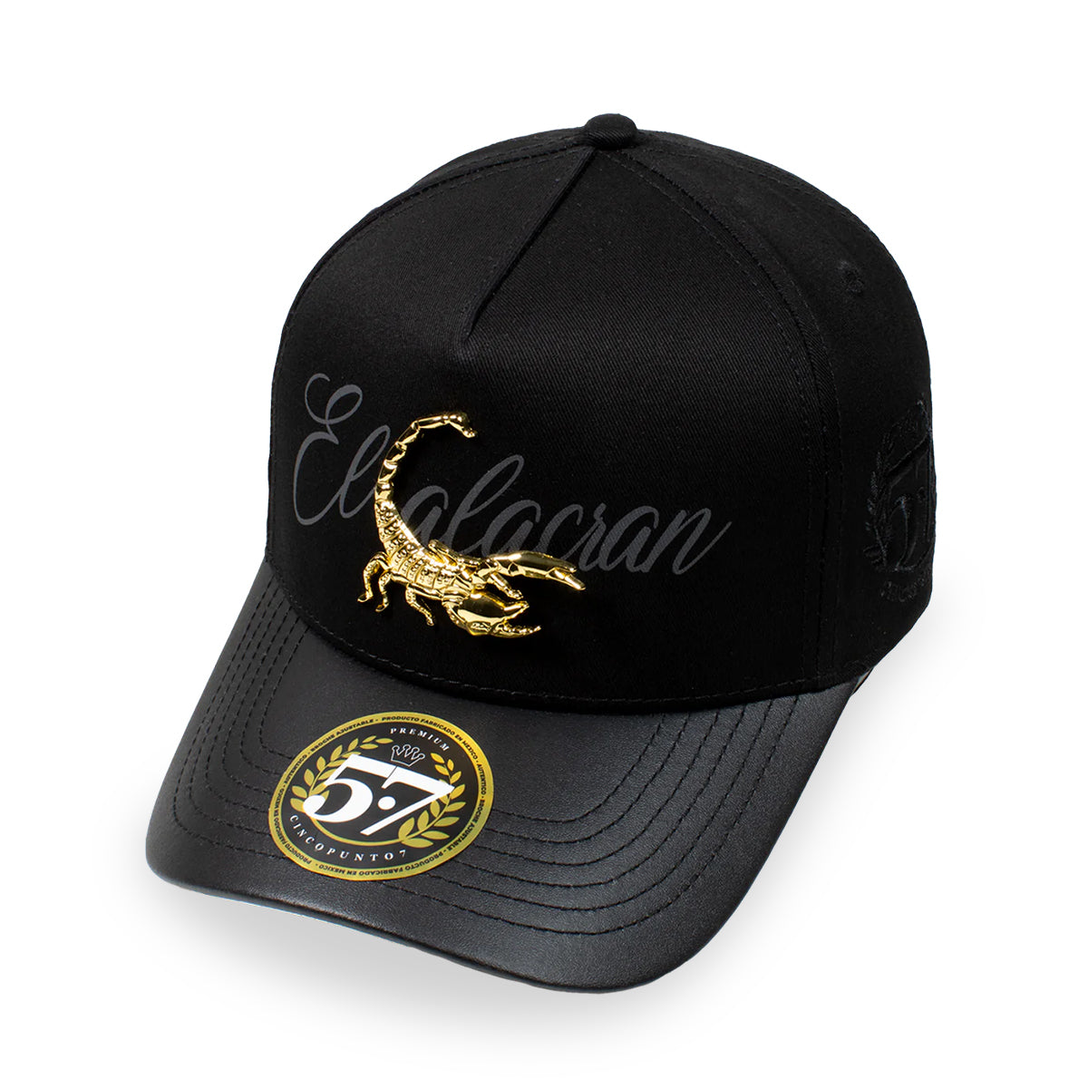 GORRA CINCOPUNTO7 EL ALACRAN BLACK CURVA