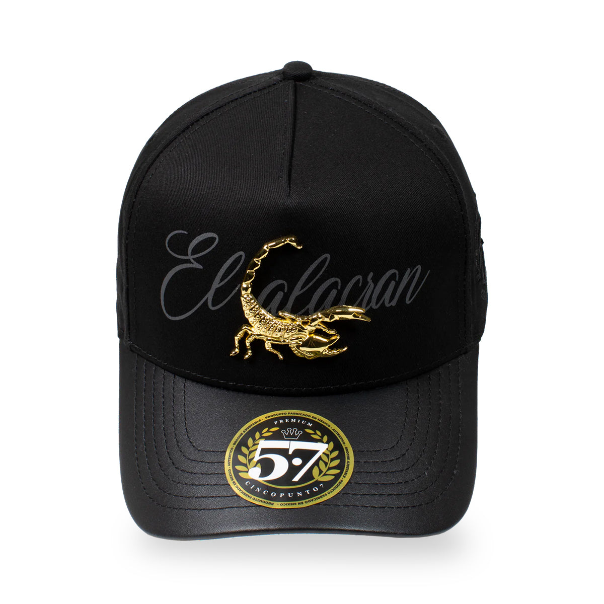 GORRA CINCOPUNTO7 EL ALACRAN BLACK CURVA