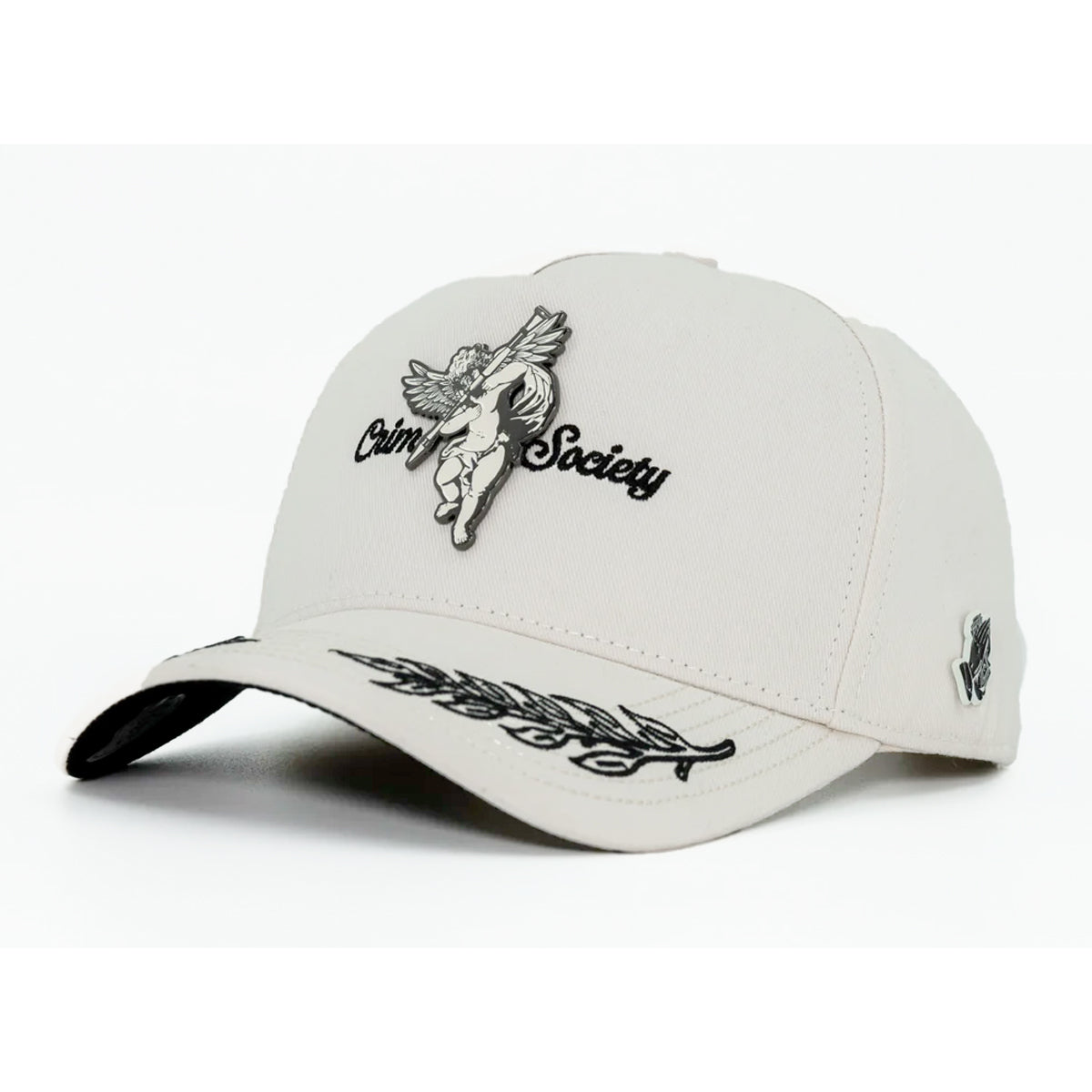 GORRA CASH ONLY BLACK ANGEL IN WHITE CURVA