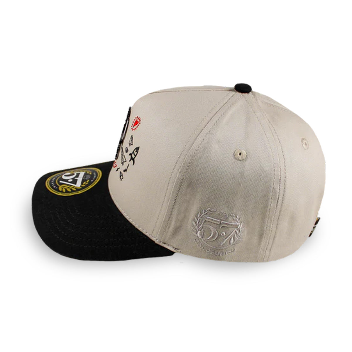 GORRA CINCOPUNTO7 FAKE LOVE ANGEL ELEMENTS BEIGE