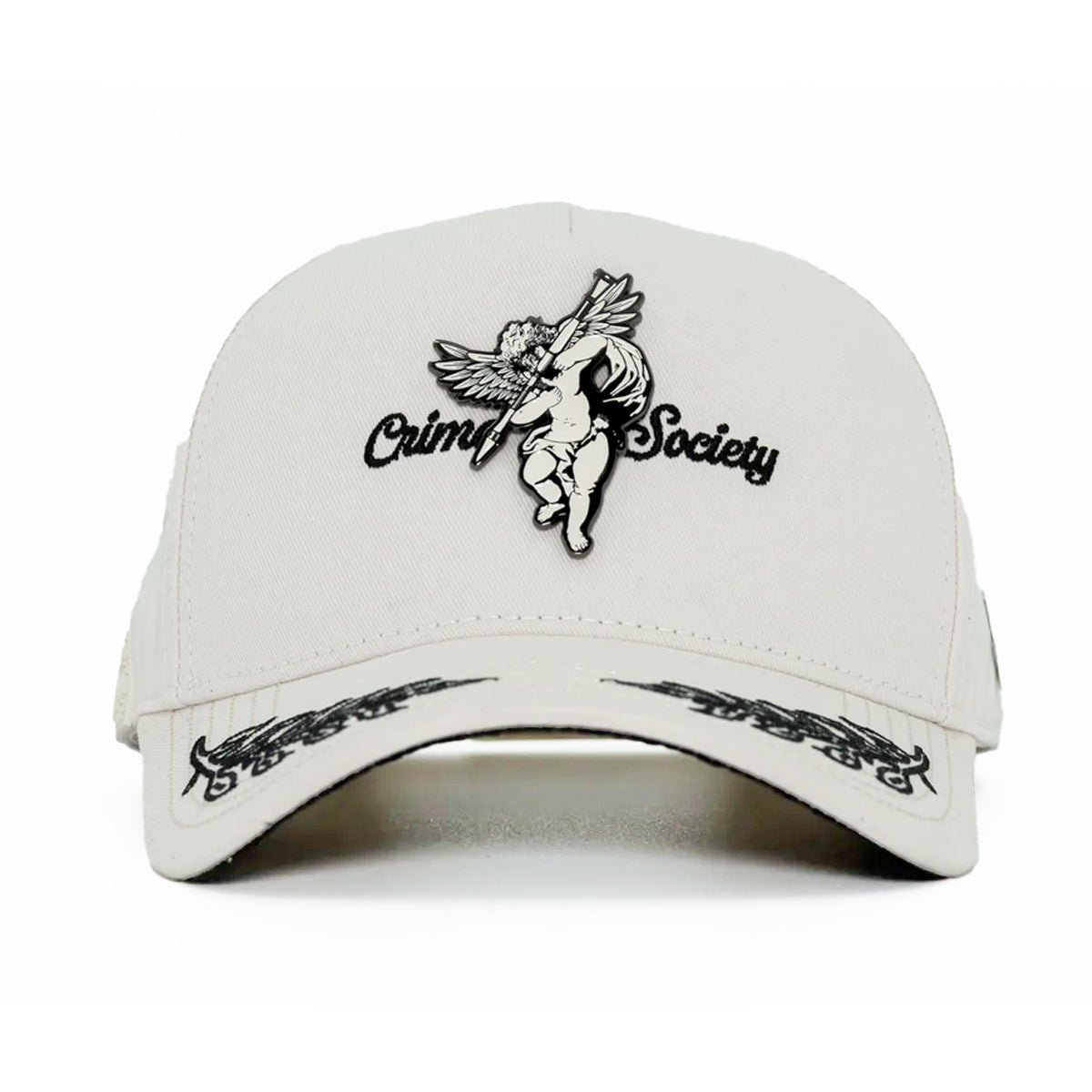 GORRA CASH ONLY BLACK ANGEL IN WHITE CURVA