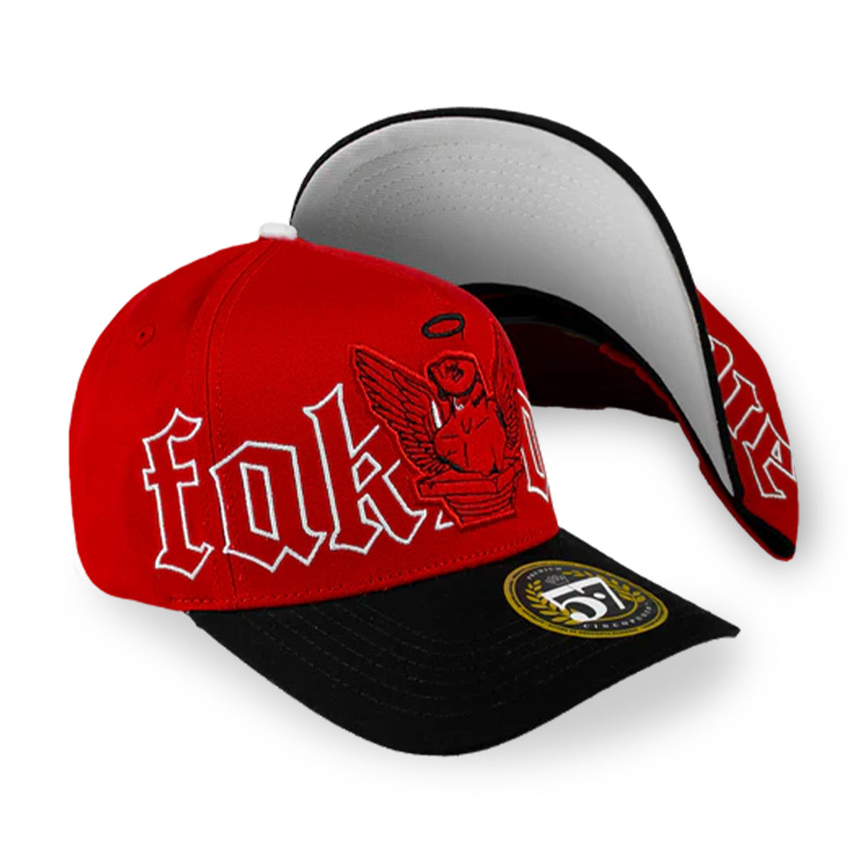 GORRA CINCOPUNTO7 FAKE LOVE ANGEL RED