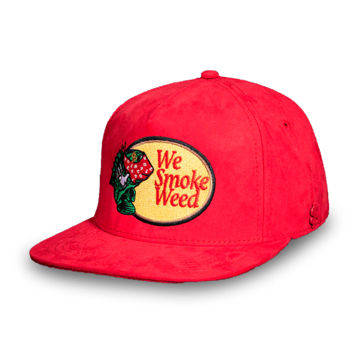 GORRA CASH ONLY WE SMOKE WEED RED