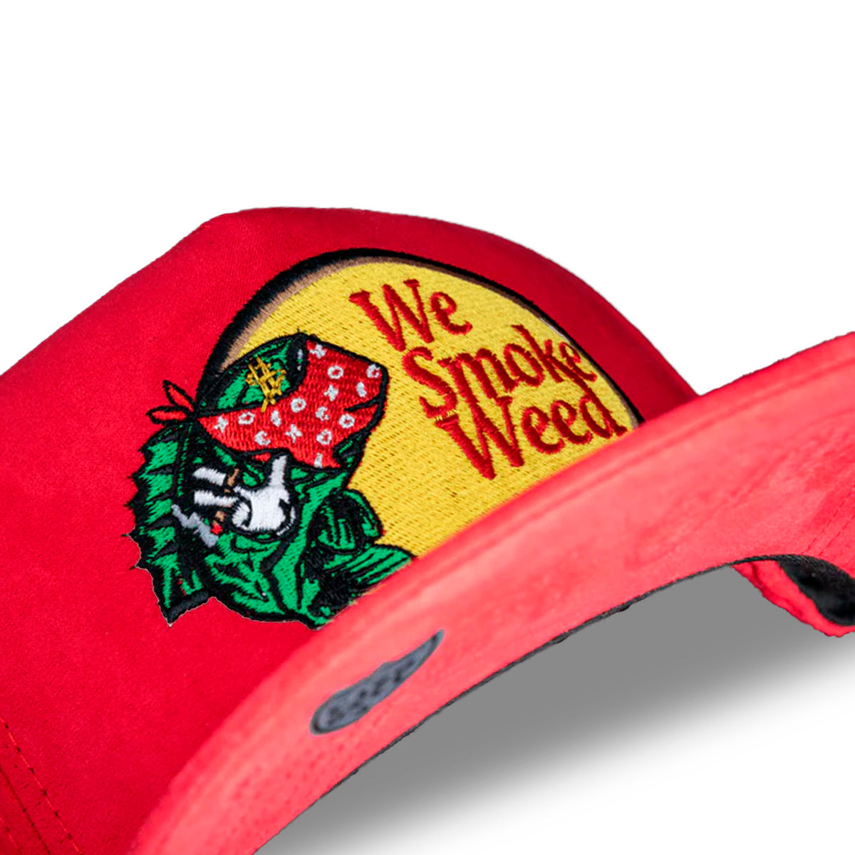 GORRA CASH ONLY WE SMOKE WEED RED