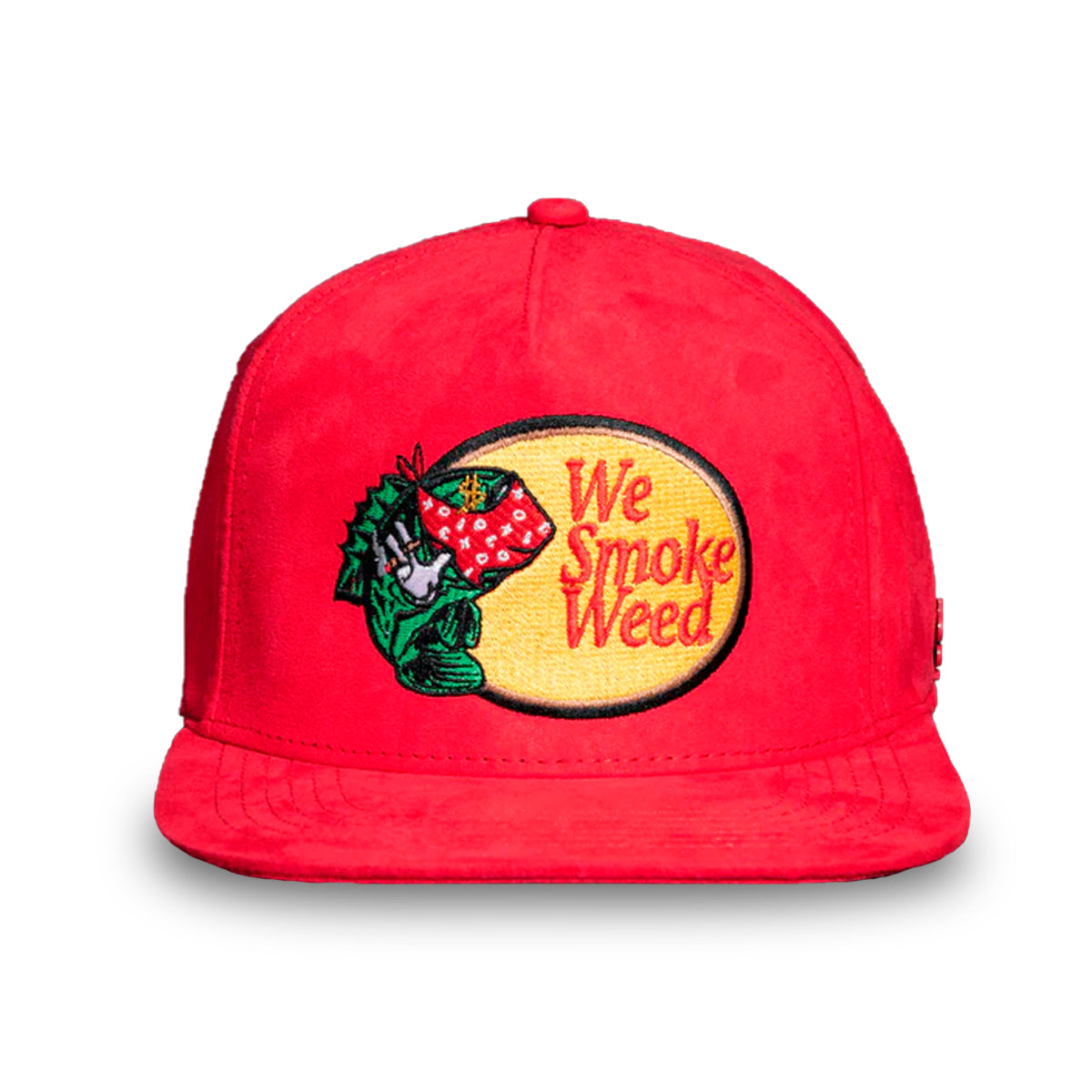 GORRA CASH ONLY WE SMOKE WEED RED