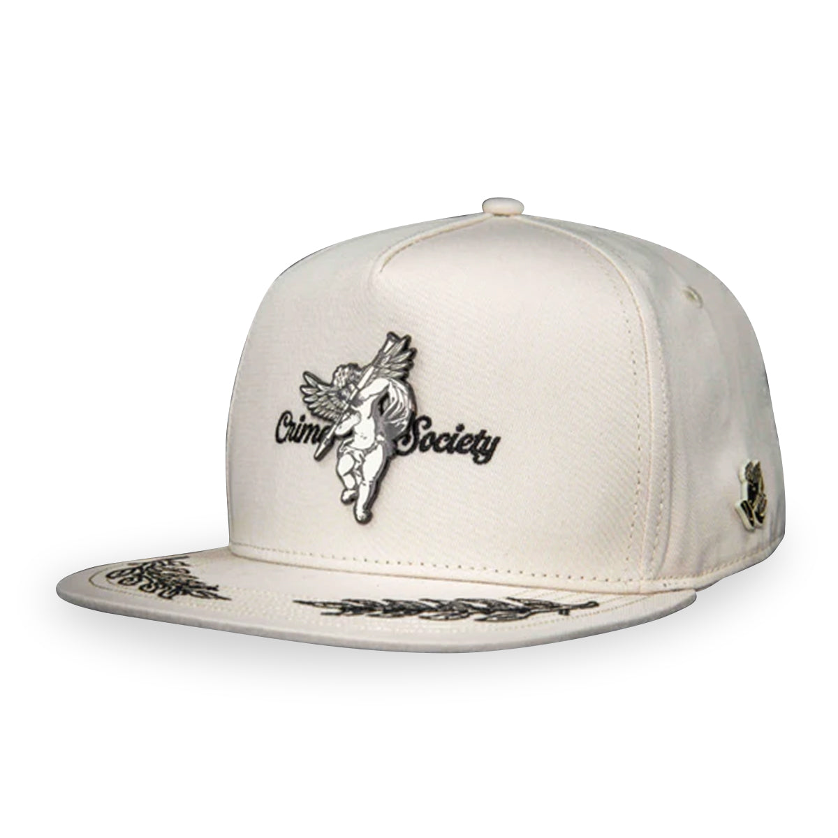 GORRA CASH ONLY BLACK ANGEL IN WHITE SUEDE BASEBALL