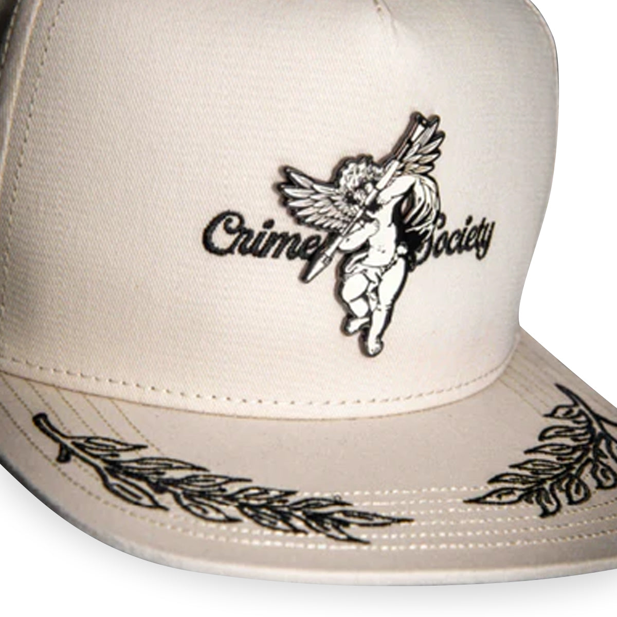 GORRA CASH ONLY BLACK ANGEL IN WHITE SUEDE BASEBALL