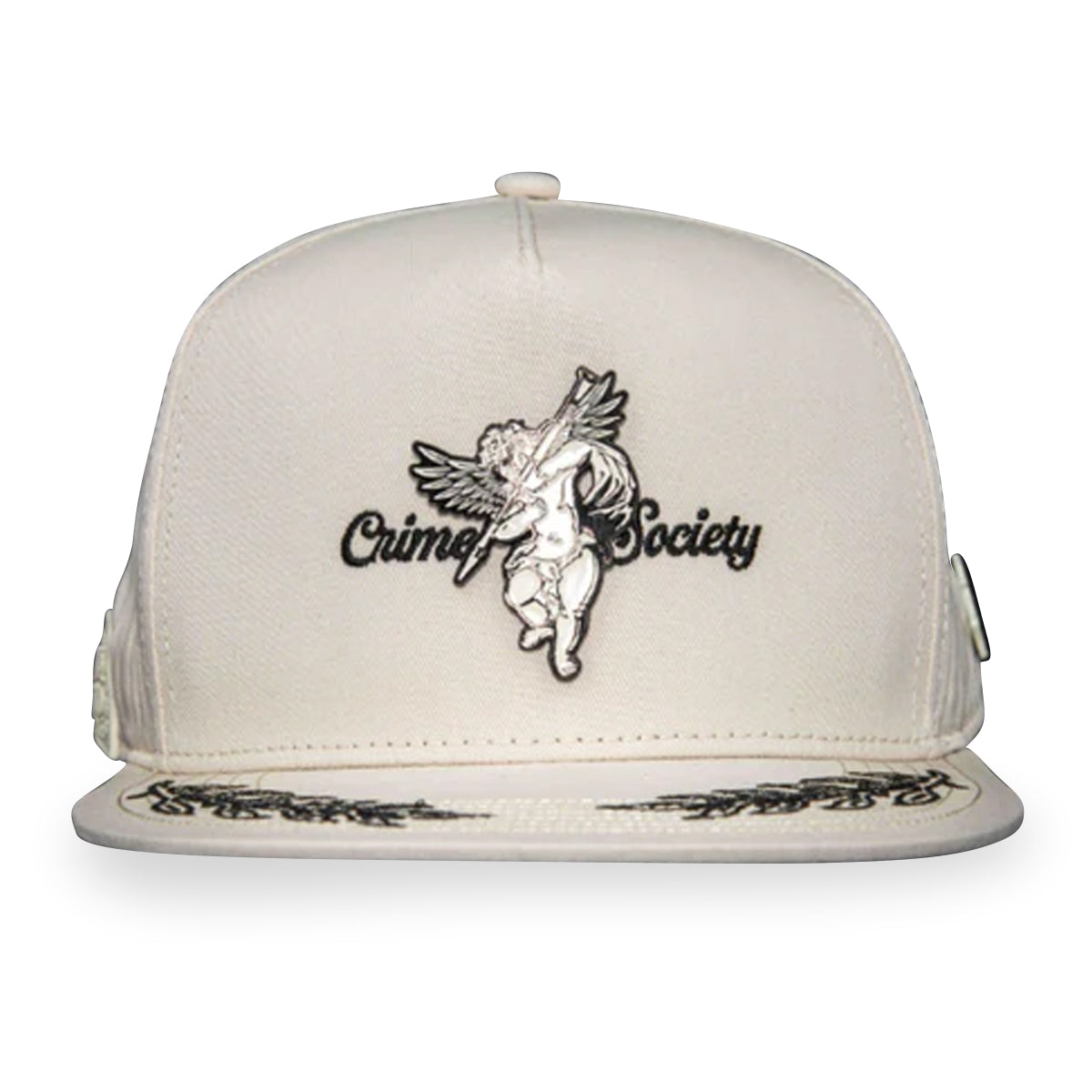 GORRA CASH ONLY BLACK ANGEL IN WHITE SUEDE BASEBALL