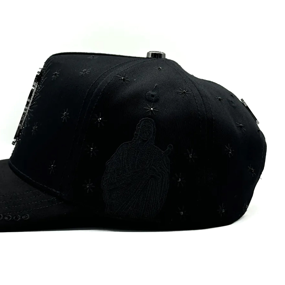 GORRA BIG BOSS SAN JUDAS CRYSTAL TOTAL BLACK