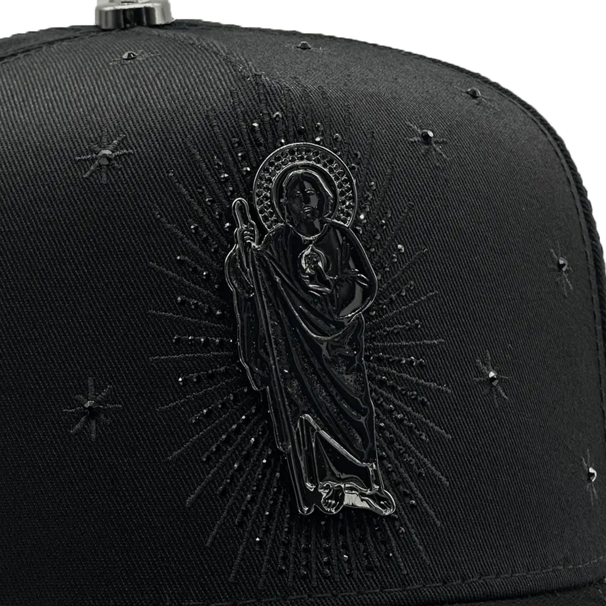GORRA BIG BOSS SAN JUDAS CRYSTAL TOTAL BLACK