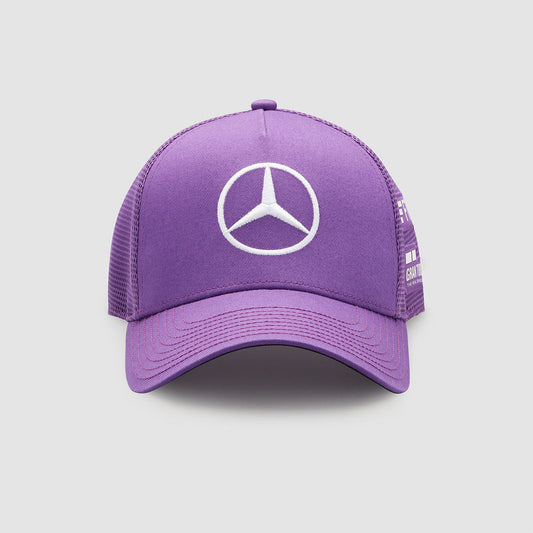 GORRA MERCEDES BENZ SCPH MAPF1 RP LEWIS DRIVER TRUKER PURPLE OSFA 8719203250854